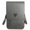 Guess Wallet Saffiano Triangle Logo Phone Bag – Torba na smartfona i akcesoria (Grey) (GUWBSATMGR)