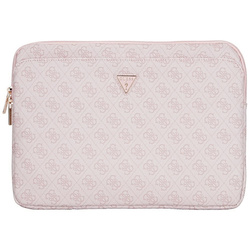 Guess 4G Zipper Pocket Triangle Logo Sleeve - Etui na notebooka 14" (różowy) (GUCS14ZP4DPTP)