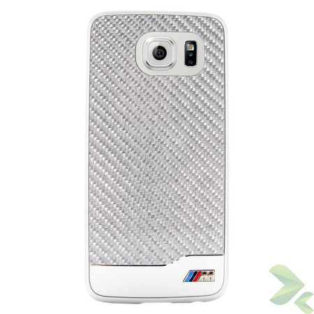 BMW M Edition Carbon & Aluminium Hard Case - Etui Samsung Galaxy S6 (srebrny) (BMHCS6MDCS)