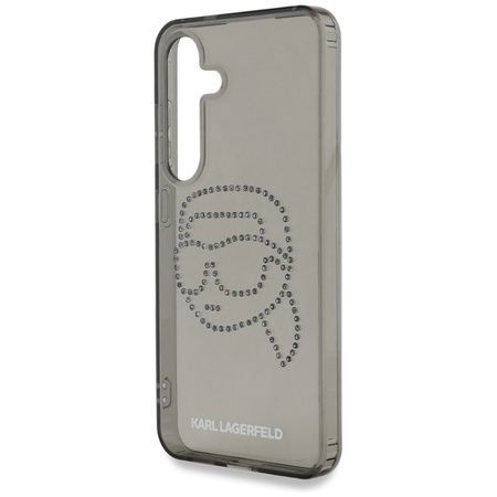 Karl Lagerfeld Rhinestones Karl Head Logo - Etui Samsung Galaxy S25 (czarny) (KLHCS25SHKHDCELK)