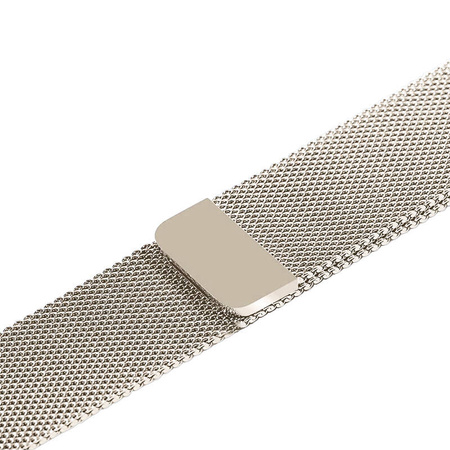 Crong Milano Steel – Pasek ze stali nierdzewnej do Apple Watch 44/45/46/49 mm (szampański) (CRG-44MST-CHP)