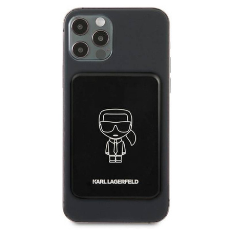Karl Lagerfeld Outline Magnetic Powerbank – Powerbank Magsafe 3000 mAh (KLPBMSOIBK)