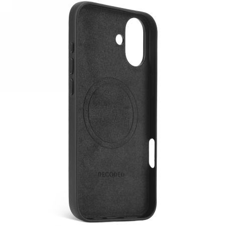 Decoded Leather Backcover - skórzana obudowa ochronna do iPhone 16 Plus kompatybilna z MagSafe (black) (D25IPO16PLBC1BK)