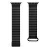 Crong Eclipse - Skórzany pasek magnetyczny Apple Watch 44/45/46/49 mm (czarny) (CRG-44ECL-BLK)