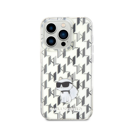 Karl Lagerfeld Monogram Choupette - Etui iPhone 15 Pro Max (przezroczysty) (KLHCP15XHNCMKLT)