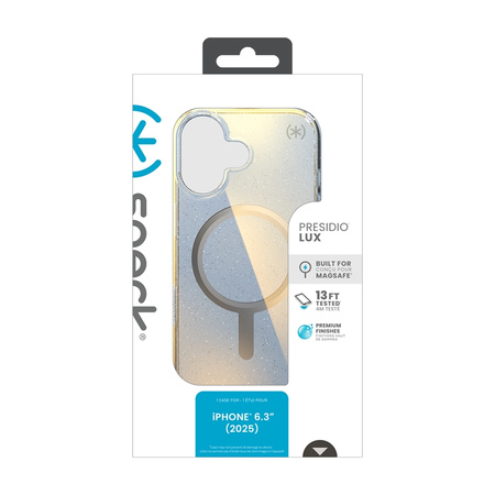 Speck Presidio Lux MagSafe - Etui iPhone 17 (Hyper Mirror Glitter / Silver Metallic) (151013-3274)