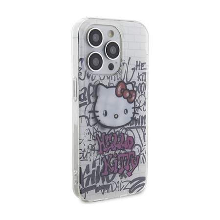 Hello Kitty IML Kitty On Bricks Graffiti - Etui iPhone 13 Pro (biały) (HKHCP13LHDGPHT)