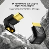 Unitek Adapter kątowy 8K HDMI 90 i 270 stopni (A1046ABK03)