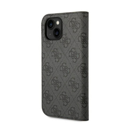 Guess 4G Metal Camera Outline Booktype Case - Etui iPhone 14 (czarny) (GUBKP14SHG4SHK)