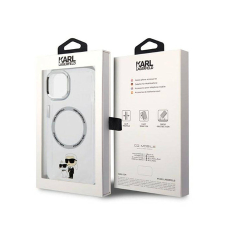 Karl Lagerfeld IML NFT Karl & Choupette MagSafe - Etui iPhone 14 Plus (przezroczysty) (KLHMP14MHNKCIT)
