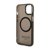 Guess Gold Outline Translucent MagSafe - Etui iPhone 14 Plus (czarny) (GUHMP14MHTCMK)