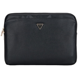 Guess Grained Zipper Pocket Triangle Logo Sleeve - Etui na notebooka 14" (czarny) (GUCS14ZPGTSPSK)
