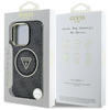 Guess IML Metal Glitter 4G Circle Triangle MagSafe - Etui do iPhone 16 Pro (czarny) (GUHMP16LHG4PRTGK)