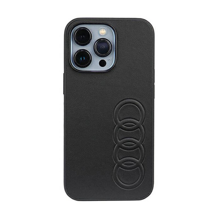 Audi Synthetic Leather - Etui iPhone 13 Pro (Czarny) (AU-TPUPCIP13P-TT/D1-BK)