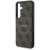 Guess Leather 4G Colored Ring Classic Logo MagSafe - Etui do Samsung Galaxy S25 (brązowy) (GUHMS25SG4GFRW)