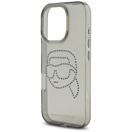 Karl Lagerfeld IML Rhinestones Karl Head - Etui do iPhone 16 Pro (czarny) (KLHCP16LHKHDCELK)