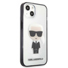 Karl Lagerfeld Ikonik Karl - Etui iPhone 13 mini (przezroczysty / czarna ramka) (KLHCP13SHIKCK)
