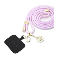 Guess CBDY Cord Nylon 4G Metal Charm - Uniwersalny pasek do telefonu (liliowy) (GUOUCNMG4EU)