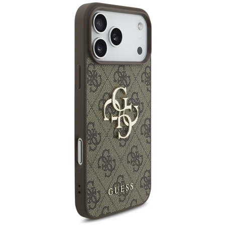Guess 4G Big Logo - Etui iPhone 17 Pro Max (brązowy) (GUHCP17X4GMGBR)