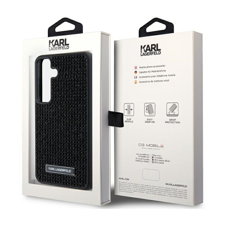 Karl Lagerfeld Rhinestone Metal Logo - Etui Samsung Galaxy S24+ (czarny) (KLHCS24MHDSPRK)