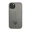 Guess Saffiano Triangle Logo Case – Etui iPhone 14 Plus (srebrny) (GUHCP14MPSATLG)
