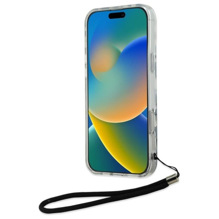 Karl Lagerfeld IML Zebra Pattern & Cord - Etui iPhone 16 Pro Max (czarny) (KLHCP16XHZBPKCCK)