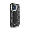 DKNY Leather Checkered Mono Pattern MagSafe - Etui iPhone 15 Pro (czarny) (DKHMP15LPCPVSLK)