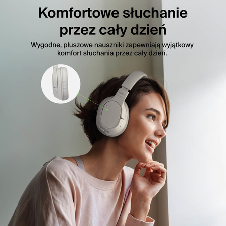Belkin Słuchawki nauszne, bezprzewodowe, kremowe (AUD009HQSA)