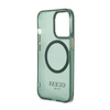 Guess Gold Outline Translucent MagSafe - Etui iPhone 13 Pro (zielony) (GUHMP13LHTCMA)