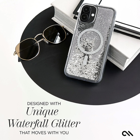 Case-Mate Waterfall MagSafe - Etui iPhone 16 (Silver) (CM054596)