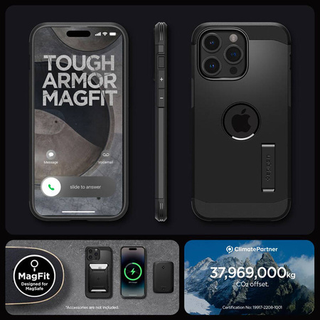 Spigen Tough Armor Mag MagSafe - Etui do iPhone 15 Pro Max (Czarny) (ACS06594)