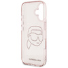 Karl Lagerfeld IML Rhinestones Karl Head - Etui do iPhone 16 (różowy) (KLHCP16SHKHDCELP)