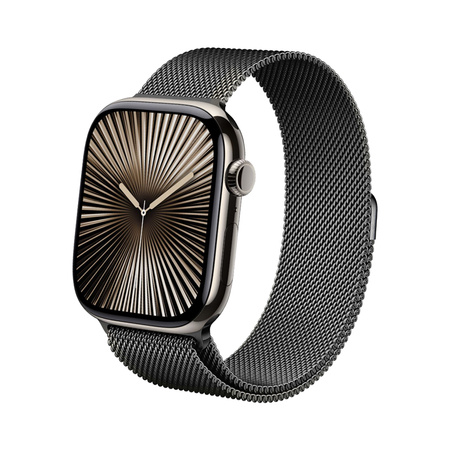 Crong Milano Steel - Pasek ze stali nierdzewnej do Apple Watch 38/40/41/42 mm (grafitowy) (CRG40MSTGRP)