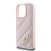 Karl Lagerfeld Quilted Signature - Etui iPhone 16 Pro (różowy) (KLHCP16LPQDSMGP)
