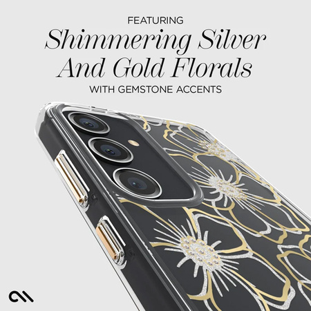 Case-Mate Floral Gems - Etui Samsung Galaxy S24+ (Gold) (CM053434)