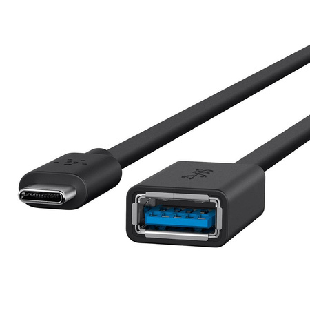 Belkin kabel przejściówka z USB 3.0 na USB-C F/M - czarny (F2CU036BTBLK)