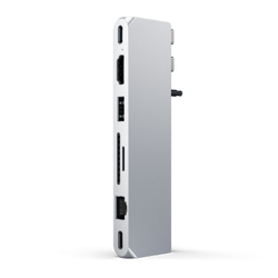 Satechi Pro Hub max - aluminiowy Hub z podwójnym USB-C do MacBooka - srebrny (ST-UCPHMXS)
