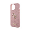 Guess Glitter Script Big 4G - Etui iPhone 15 Pro (różowy) (GUHCP15LHG4SGP)