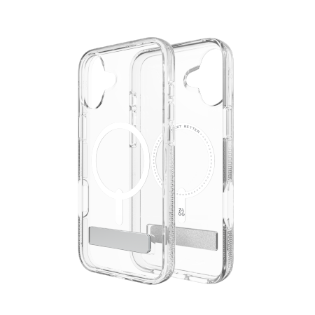ZAGG Crystal Palace Snap Kickstand - obudowa ochronna z podstawką do iPhone 16 Plus kompatybilna z MagSafe (clear) (702315047)