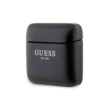 Guess Printed Logo - Słuchawki Bluetooth TWS + etui ładujące (czarny) (GUTWSSU20ALEGK)