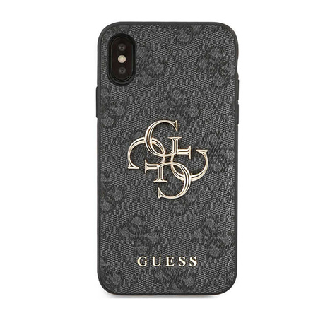 Guess 4G Big Metal Logo - Etui iPhone X (szary) (GUHCPX4GMGGR)