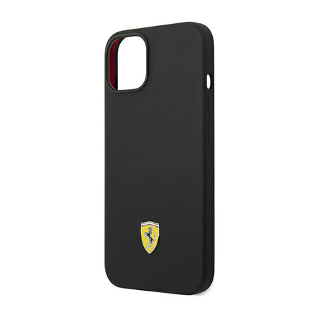 Ferrari Silicone Metal Logo - Etui iPhone 14 Plus (czarny) (FEHCP14MSIBBK)