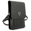 Guess Wallet Saffiano Triangle Logo Phone Bag – Torba na smartfona i akcesoria (Black) (GUWBSATMBK)