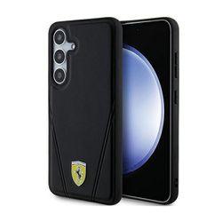 Ferrari Hot Stamp V Lines MagSafe - Etui Samsung Galaxy S24 (czarny) (FEHMS24SP3BAK)