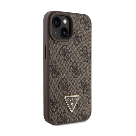 Guess Crossbody 4G Metal Logo - Etui iPhone 15 (brązowy) (GUHCP15SP4TDSCPW)