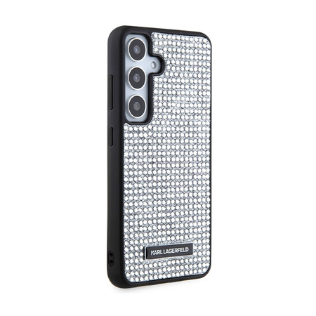 Karl Lagerfeld Rhinestone Metal Logo - Etui Samsung Galaxy S24 (srebrny) (KLHCS24SHDSPRS)