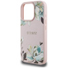 Guess Grained Printed Flower Pattern MagSafe - Etui do iPhone 16 Pro Max (różowy) (GUHMP16XPGNMPLMP)