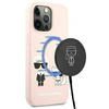 Karl Lagerfeld Slilicone Karl & Choupette Magsafe - Etui iPhone 13 Pro (różowy) (KLHMP13LSSKCI)