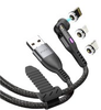 Statik 360 - kabel USB-A z trzema wymiennymi wtyczkami magnetycznymi, 1m (USB-C, micro USB, lightning) (black) (PUP-0420-3FT-RTL)