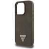 Guess Grained Hot Stamp Peony Triangle Logo MagSafe - Etui do iPhone 16 Pro Max (brązowy) (GUHMP16XPGBTMW)